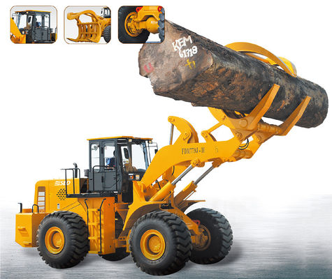 Ładowarka hydrauliczna do drewna 10T z chwytakiem do drewna z przyczepą rolniczą