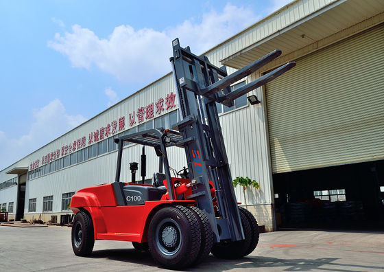 3000 mm FD100 do transportu materiałów 10-tonowy wózek widłowy z silnikiem wysokoprężnym